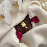 Vriksham Lotus Jadau Kundan Nath-Red Green & White-Pearls-J3021